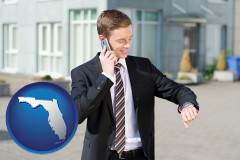florida map icon and a business broker