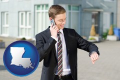 louisiana map icon and a business broker